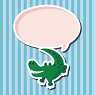 animal crocodile cartoon theme elements N5
