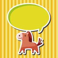 animal horse cartoon theme elements N9