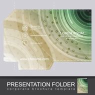 Corporate business folder stationery template design