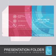 Presentation corporate folder template with die cut design