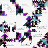 Abstract geometric background Modern overlapping triangles N93