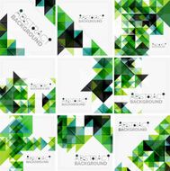 Abstract geometric background Modern overlapping triangles N108