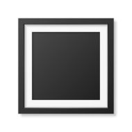 Realistic square black frame N2
