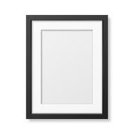 Realistic black frame A4 N6