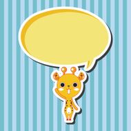 animal giraffe cartoon theme elements N7
