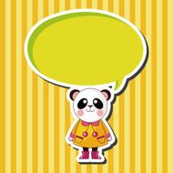 animal panda winter cartoon theme elements N4