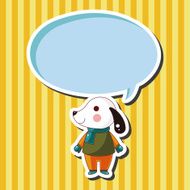 animal dog winter cartoon theme elements N2