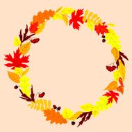 Frame with autumn falling leaves