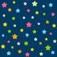 Seamless pattern with color stars