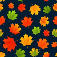 Seamless pattern with autumn leaves N22