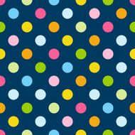 Seamless pattern with color polka dots