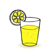 Glass of lemonade vector illustration