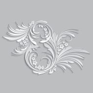 Flowers and floral elements cut from paper N3