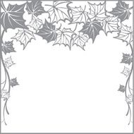 Autumn pattern with maple leaves Template for cut N4