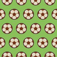 Flat Vector Seamless Sport and Recreation Pattern Football Socce