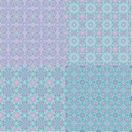 Set of four geometric seamless pattern N2