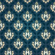 Colorful seamless damask