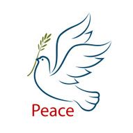 Dove of peace with olive branch