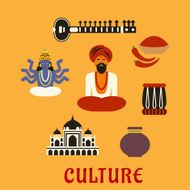 Indian culture and religion icons