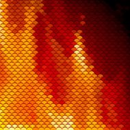 Scales pattern in red and orange shades