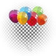 Color Glossy Balloons Background Vector Illustration N162