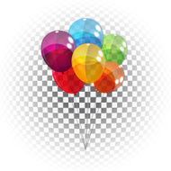 Color Glossy Balloons Background Vector Illustration N163