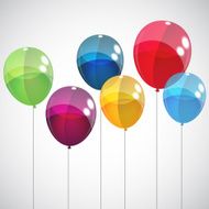 Color Glossy Balloons Background Vector Illustration N172
