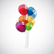 Color Glossy Balloons Background Vector Illustration N176