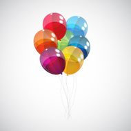 Color Glossy Balloons Background Vector Illustration N177