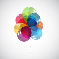 Color Glossy Balloons Background Vector Illustration N178