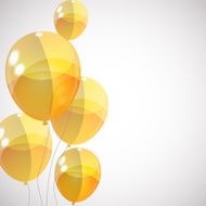 Color Glossy Balloons Background Vector Illustration N179