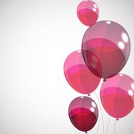 Color Glossy Balloons Background Vector Illustration N180