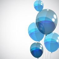 Color Glossy Balloons Background Vector Illustration N181