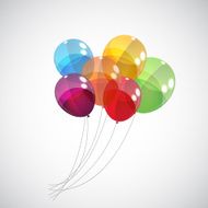Color Glossy Balloons Background Vector Illustration N184