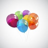 Color Glossy Balloons Background Vector Illustration N185