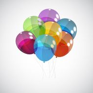Color Glossy Balloons Background Vector Illustration N186