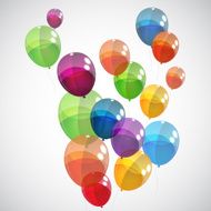 Color Glossy Balloons Background Vector Illustration N187