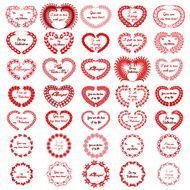 Wreaths Heart Valentine Red Big Set