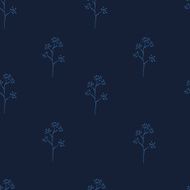 Seamless hand-drawn floral pattern with herbs N23