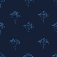 Seamless hand-drawn floral pattern with herbs N25