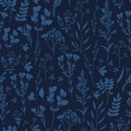 Seamless hand-drawn floral pattern with herbs N28