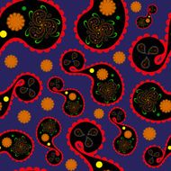 seamless paisley wallpaper Asian style N11