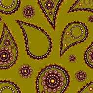 Seamless pattern with Asian elements Paisley N2