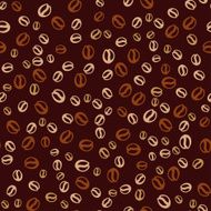 Vector background with coffee beans Coffee print seamless pattern