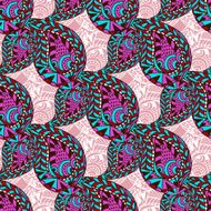 Pink paisley ornate seamless pattern Seamless vector pattern