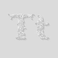 Decorated letter t