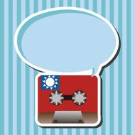 Audiotape theme elements vector eps N67