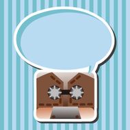 Audiotape theme elements vector eps N68