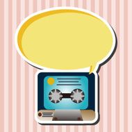 Audiotape theme elements vector eps N73