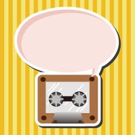 Audiotape theme elements vector eps N75